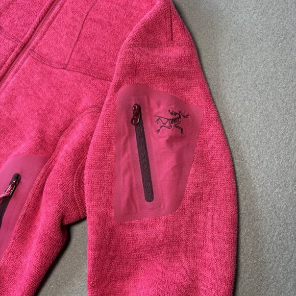 Arcteryx Fleece Sweater Pink Raspberry Jacket XS Full Zip Gorpcore Outdoor Trail - Picture 5 of 15